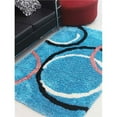thumbnail image 1 of Glitzy Rugs UBSK00021T0033A9 5 x 8 ft. Hand Tufted Shag Polyester Geometric Rectangle Area Rug, Turquoise, 1 of 1