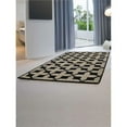 thumbnail image 1 of Glitzy Rugs UBSK00301T0102A9 5 x 8 ft. Hand Tufted Wool Geometric Rectangle Area Rug, Beige & Black, 1 of 1