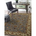thumbnail image 1 of Glitzy Rugs UBSK00523T0331A18 10 x 13 ft. Hand Tufted Wool Oriental Area Rug, Blue & White, 1 of 1