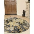 thumbnail image 1 of Glitzy Rugs UBSK00651T0012B8 8 x 8 ft. Hand Tufted Wool Floral Round Rug, Gold, 1 of 1