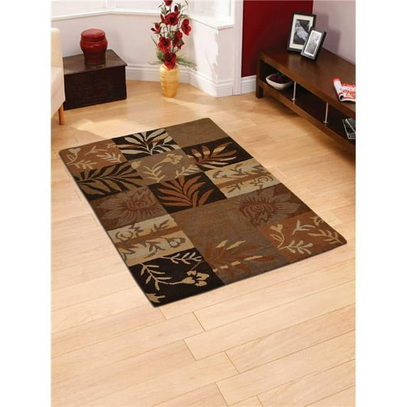 Glitzy Rugs UBSK00690T0000A18 10 x 13 ft. Hand Tufted Wool Floral Rectangle Area Rug, Multi Color