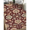 thumbnail image 1 of Glitzy Rugs UBSK00712T0018A17 9 x 12 ft. Hand Tufted Wool Oriental Rectangle Area Rug, Maroon, 1 of 1