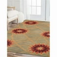 thumbnail image 1 of Glitzy Rugs UBSK00720T0009A9 5 x 8 ft. Hand Tufted Wool Floral Rectangle Area Rug, Cream, 1 of 1