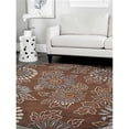 thumbnail image 1 of Glitzy Rugs UBSK00730T0004B8 8 x 8 ft. Hand Tufted Wool Floral Round Area Rug, Brown, 1 of 1