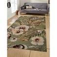 thumbnail image 1 of Glitzy Rugs UBSK00903T0013A4 4 x 6 ft. Hand Tufted Floral Wool Rectangle Area Rug, Green, 1 of 1