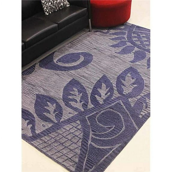 Glitzy Rugs UBSK00917T0003A9 5 x 8 ft. Hand Tufted Wool Contemporary Rectangle Area Rug, Blue
