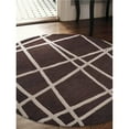 thumbnail image 1 of Glitzy Rugs UBSK02001T0004B8 8 x 8 ft. Hand Tufted Wool Round Geometric Area Rug, Brown, 1 of 1