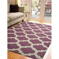 thumbnail image 1 of Glitzy Rugs UBSK05101T2531A9 5 x 8 ft. Hand Tufted Wool Geometric Rectangle Area Rug, Purple & White, 1 of 1