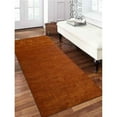 thumbnail image 1 of Glitzy Rugs UBSLS0111L0012G33 2 ft. 6 in. x 12 ft. Hand Knotted Gabbeh Silk Runner Rug, Gold, 1 of 1
