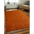thumbnail image 1 of Glitzy Rugs UBSLSM111L0015A15 8 ft. x 10 ft. Hand Knotted Gabbeh Silk Mix Solid Area Rug, Orange, 1 of 1