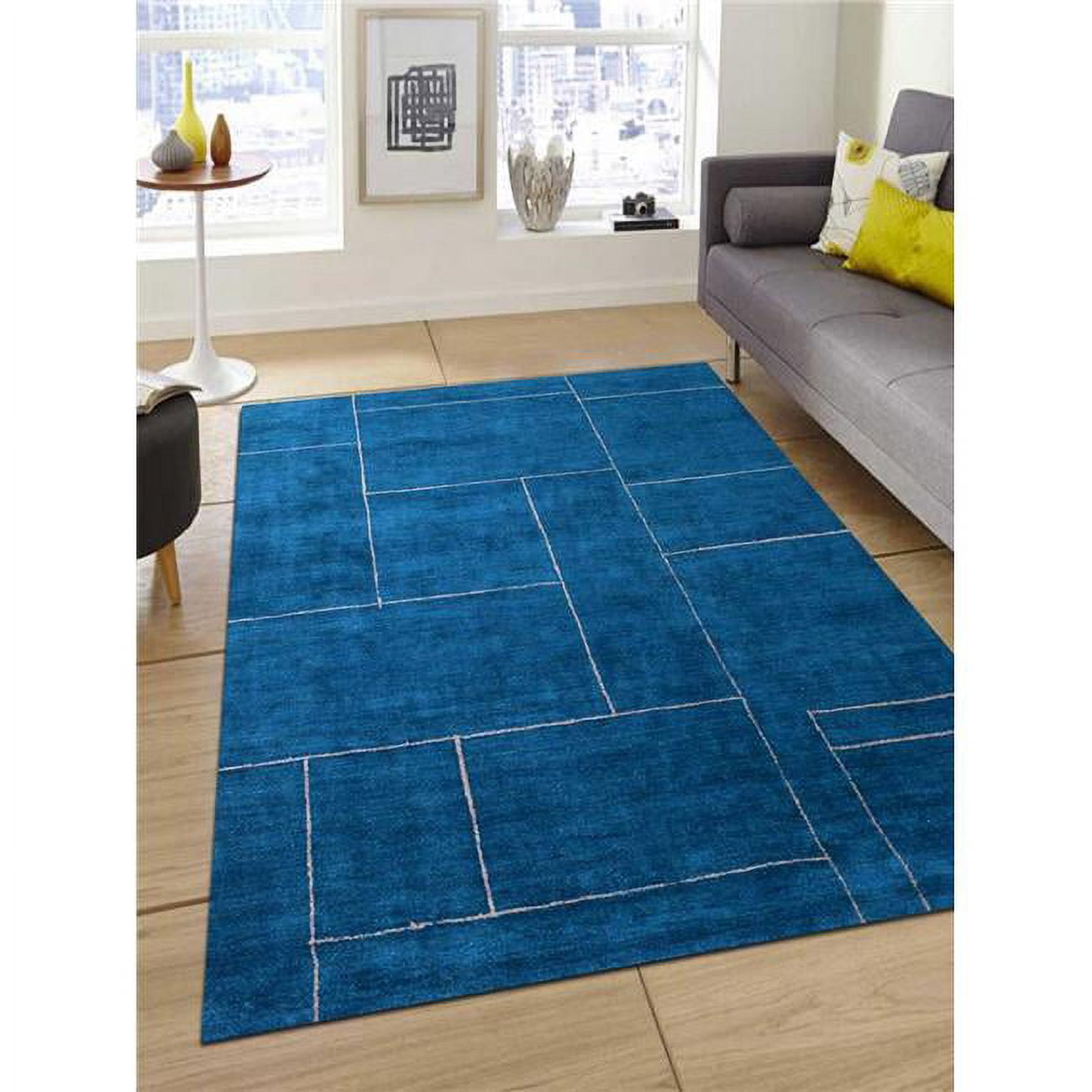 Glitzy Rugs UBSLSM1223L0301A9 5 x 8 ft. Hand Knotted Gabbeh Silk Mix ...