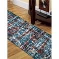 thumbnail image 1 of Glitzy Rugs UBSM00038M0003G93 3 ft. 2 in. x 10 ft. Machine Woven Heatset Polypropylene Oriental Runner Rug, Blue, 1 of 1