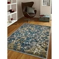 thumbnail image 1 of Glitzy Rugs UBSMX0011M3203A17 9 x 12 ft. Machine Woven Heatset Polypropylene Floral Rectangle Area Rug, Silver & Blue, 1 of 1