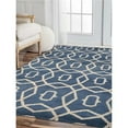 thumbnail image 1 of Glitzy Rugs UBSN00533K0301A17 9 x 12 ft. Hand Knotted Wool Geometric Blue Beige Area Rug, 1 of 1