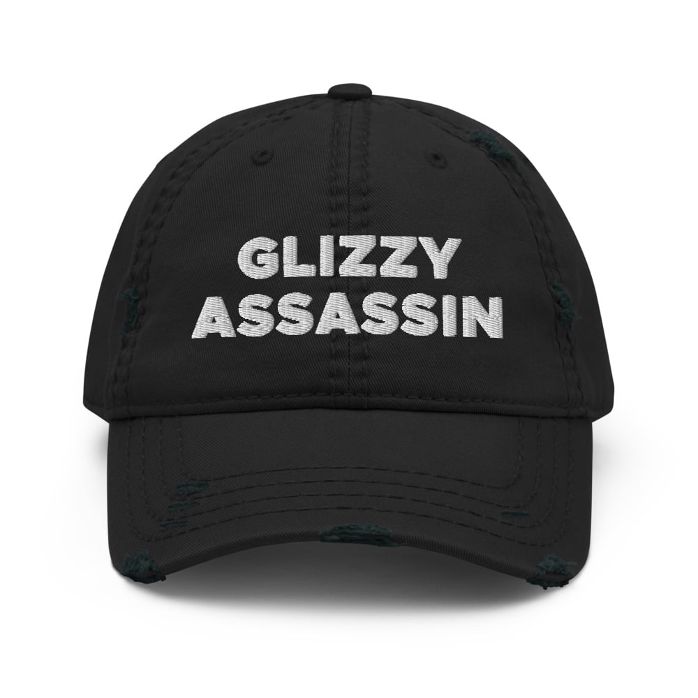 Glizzy Assassin Hat (Embroidered Distressed Dad Cap) Funny Hot Dog Hats ...