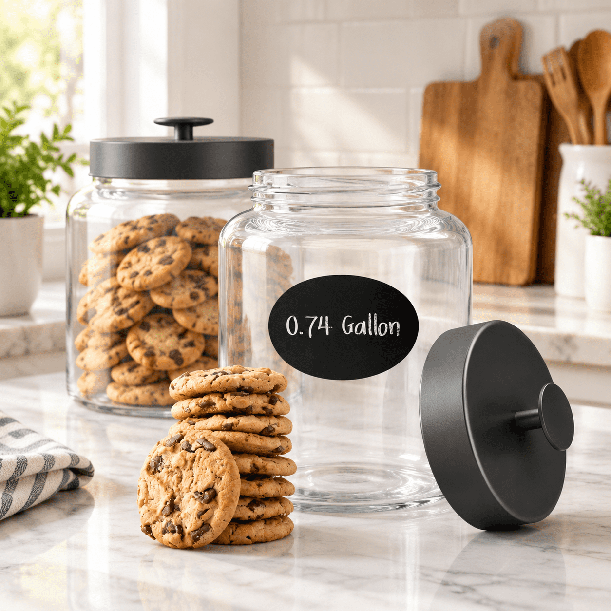 Container For Cabinet Glkitchen Canister Set Food & Storcontainers For Pantry Bathroom Jars ...