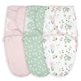 thumbnail image 1 of Gllquen Baby Adjustable Easy Swaddle Blanket 100% Organic Cotton Newborn Wrap, 3 Pack for 0-3 Months Infants, Find Spring, 1 of 9