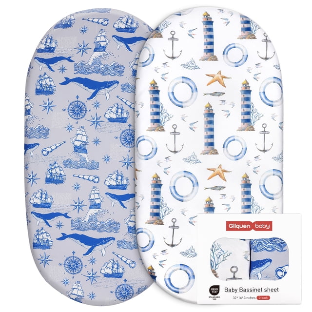 Gllquen Baby Crib Sheets Set, Breathable Cozy Fitted Mattress