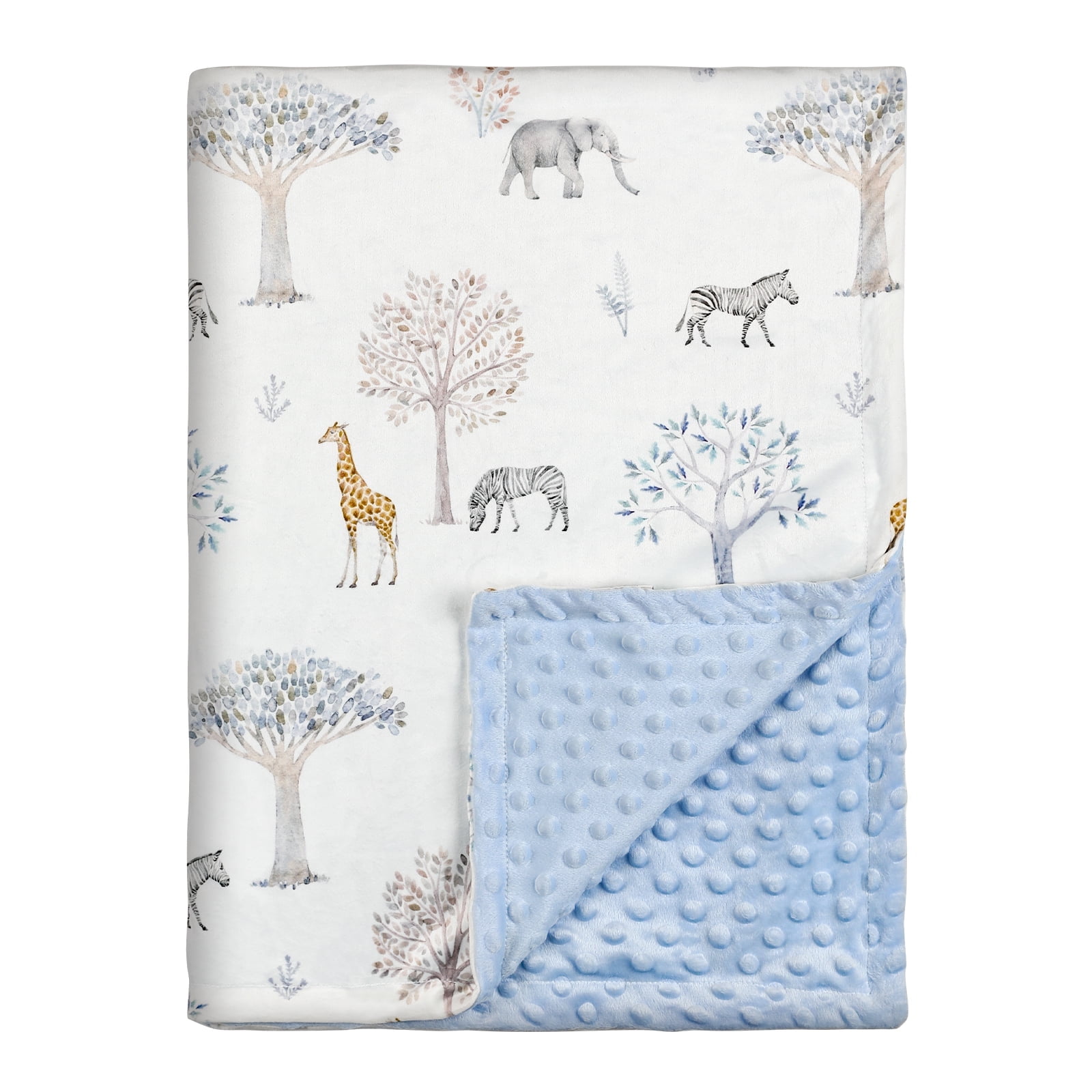 Gllquen Baby Blanket for Boys Girls Super Soft Plush Minky Blanket with Double Layer Dotted Backing for Toddler with Natural History Multicolor Printed 30"x 40"