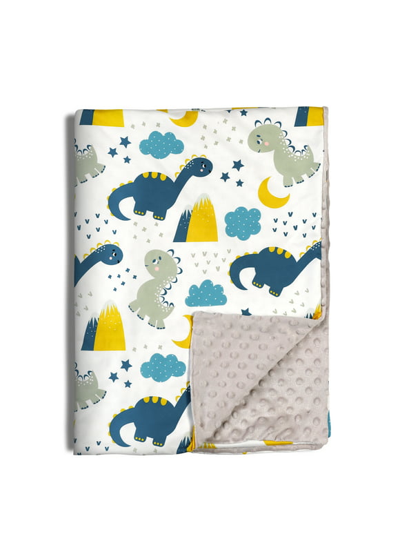 Gllquen Baby Blanket Unisex Newborn, Ultra Soft Minky with Double Layer Dotted Backing Receiving Dinosaur Blankets, for Toddler Infant Baby Nursery Bed Blankets Stroller Crib Shower Gifts, 30"x 40"