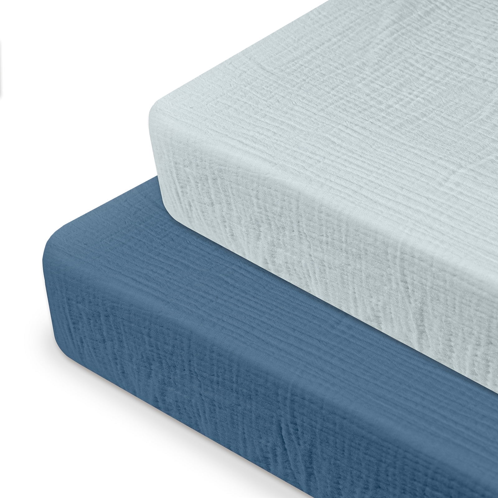 Gllquen Baby Muslin Mini Crib Sheets Pack N Play, Stretchy Fitted Sheet ...