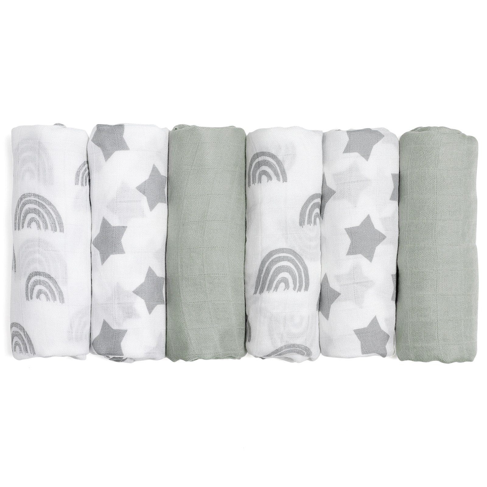 green sprouts Muslin Swaddle Blanket made from Organic CottonAqua Set