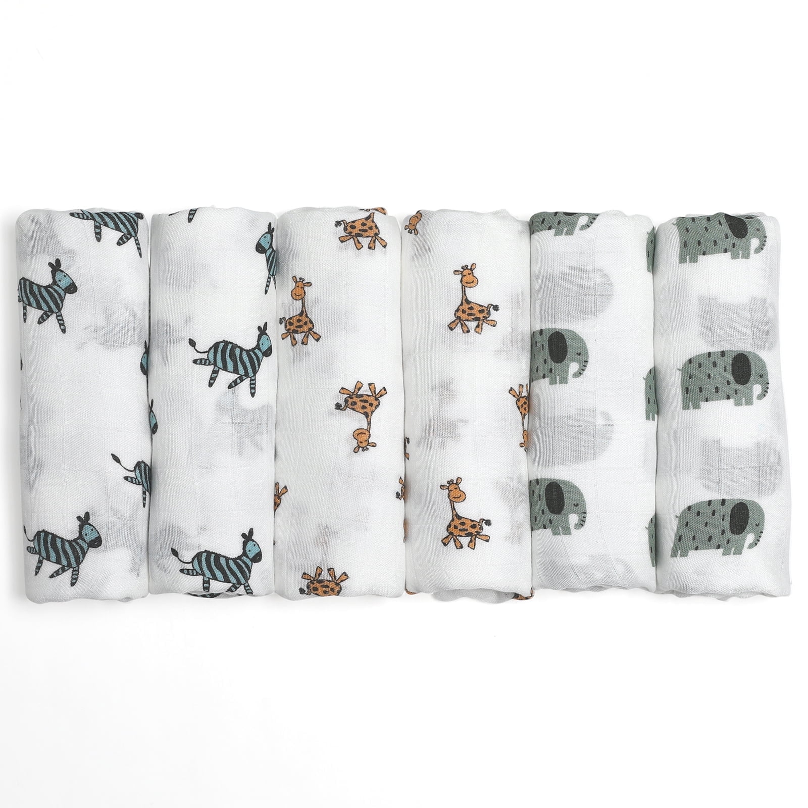 Mom Beebi 4-Pack Muslin Swaddle Blankets - 47x47 Inch Soft Baby Receiving Blankets (Cream) - View #8
