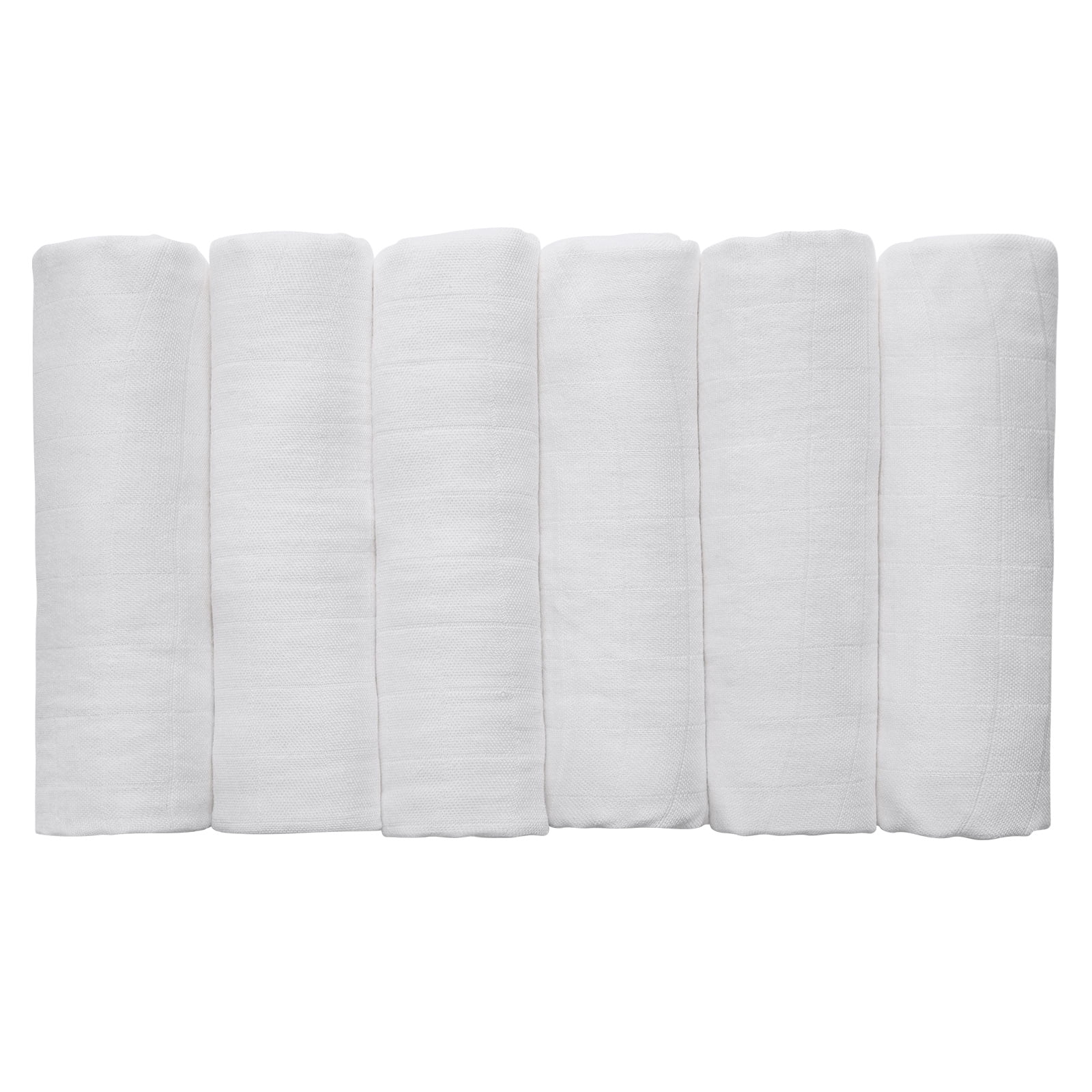 6 Pack Baby Muslin Bath Towels Cotton Soft Infant Towels Large Swaddle  Receiving Blankets 6 Layers 43.3 x 43.3 Inch for Newborn Toddlers Boys Girls
