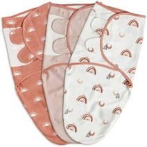 Gllquen Baby Organic Cotton Swaddle 3-Pack for 0-3 Months Newborn Boys Girls, Moon Stars