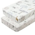 thumbnail image 1 of Gllquen Baby Mini Crib Pack N Play Sheets Fitted Quilted Playard Sheet for Toddler Boys Girls 38" x 26", Jungle Animals, 1 of 12