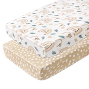 Gllquen Baby Mini Crib Pack N Play Sheets for Toddler Boys Girls Fitted Quilted Playard Sheet 38" x 26", Autumn