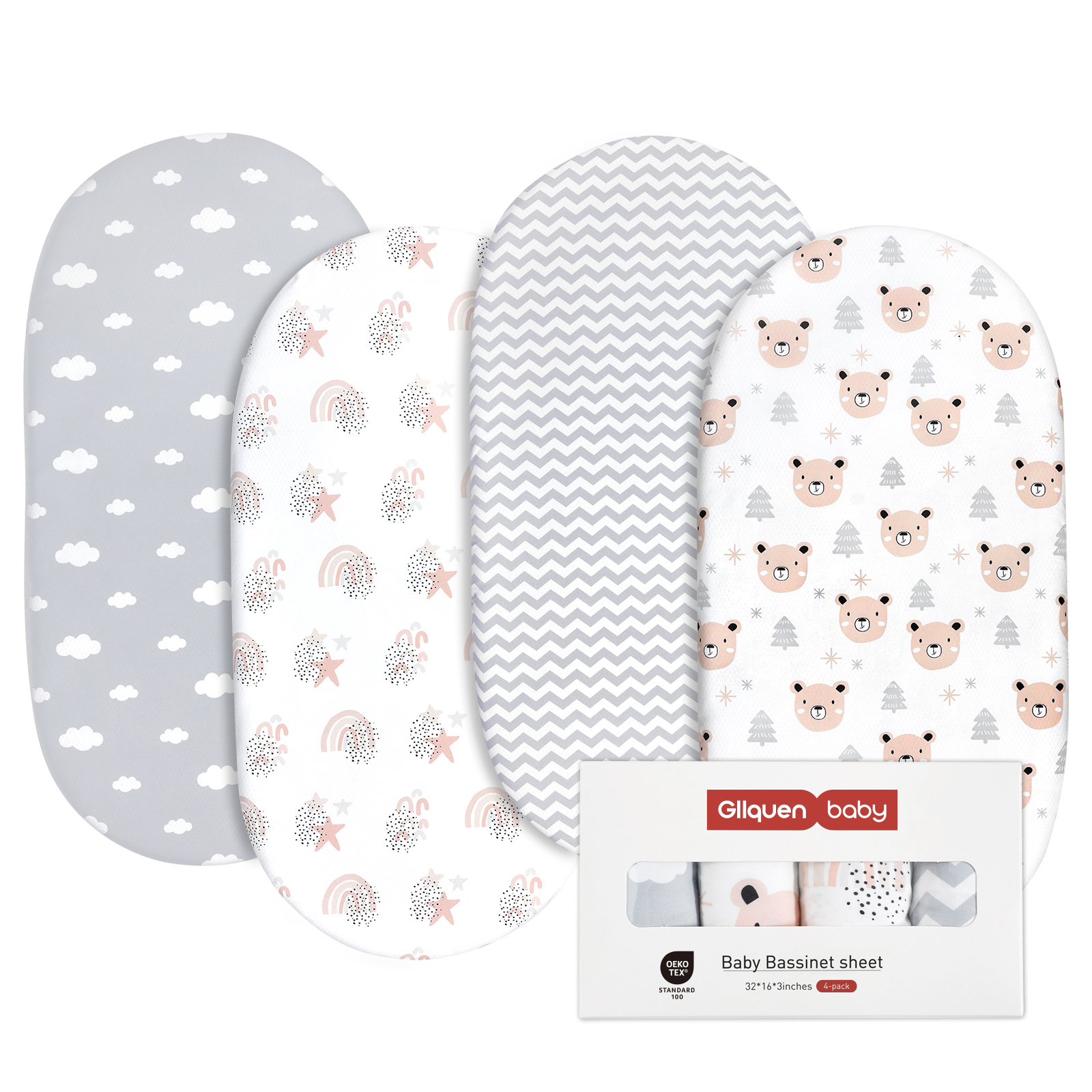 Sheets Roses and Polka Dots for Baby Girls by Baobaby