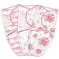 thumbnail image 1 of Gllquen Baby Swaddle Blankets for Baby Boy Girl, 0-3 Months Infant Swaddling Sleep Sack, 3 Pack Wrap Set, Newborn Adjustable Swaddle, Pink Flower, 1 of 10