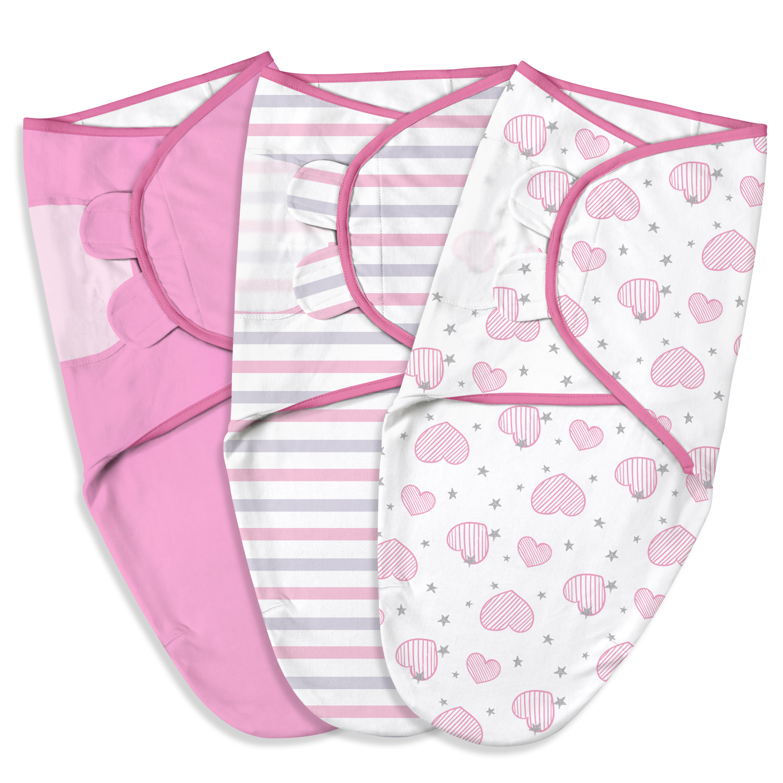 Gllquen Baby Swaddle Blankets for Baby Boy Girl, 0-3 Months Infant Swaddling Sleep Sack, 3 Pack Wrap Set, Newborn Adjustable Swaddle (Small/Medium) - image 1 of 8