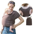 thumbnail image 1 of Gllquen Baby Wrap Carrier Organic Cotton Adjustable Slings ,for Newborn,Infant,Toddlers up 35 lbs,Brown, 1 of 9
