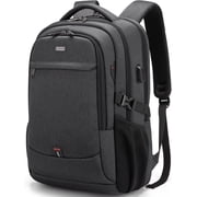 GlneYos Travel Laptop Backpack for Men/Women,Black backpack with USB Charging Port 17.3 inch laptop bag Business Waterproof College Backpack