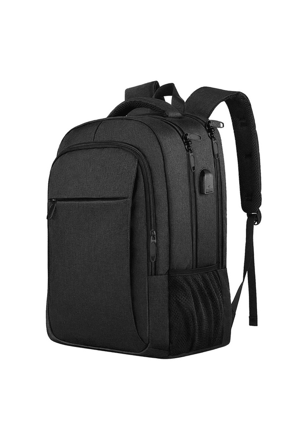 Travel Laptop Backpack for Men,Business Backpack with Usb Charging Port, 17.3 inch Extra Large waterproof Lightweight College Computer Bag,Black