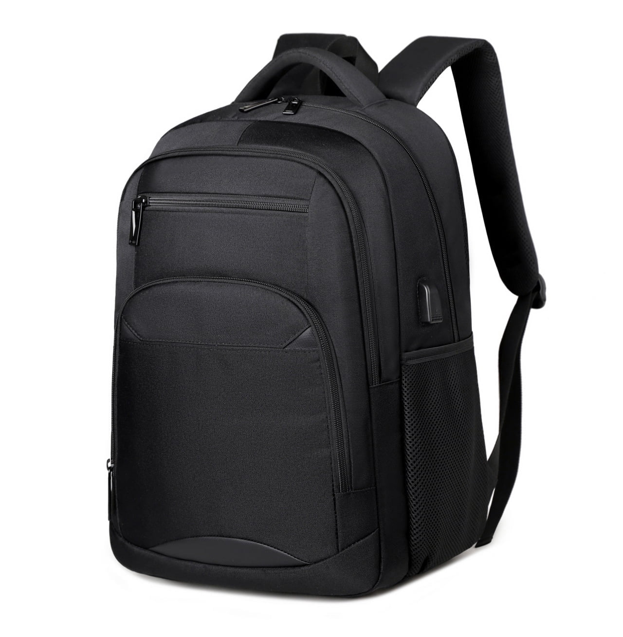 GlneYos Travel Laptop Backpack for Men Women, 17.3 inch casual Laptop bag Waterproof Lightweight Business College Luggage Bag,Black