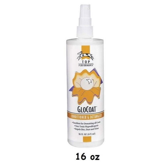 Glo Coat Dog Leave In Detangling Conditioner Cherry Almond Scent Choose Size (16 Oz Spray)