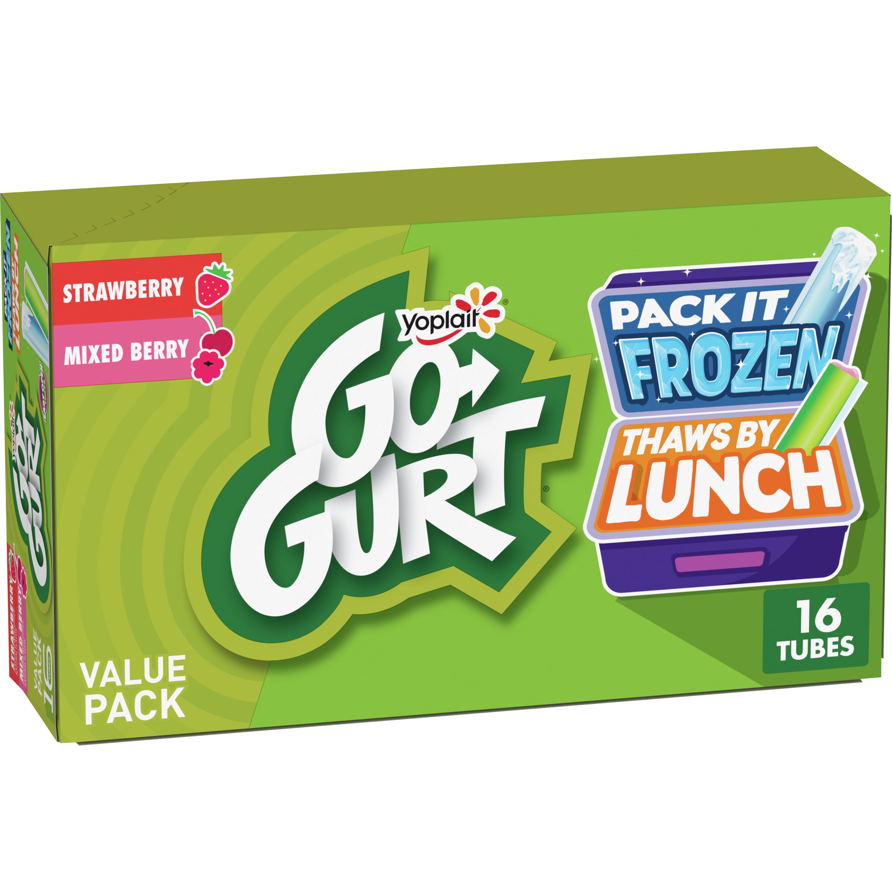 Glo-GURT Glow In The Dark Go-GURT Kids Yogurt Tubes Variety Pack, 2 lbs ...