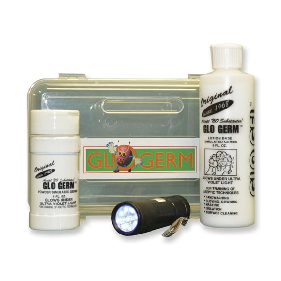 Glo-Germ Experiment Kit, 8 Ounce Gel, 1.9 Ounce Powder