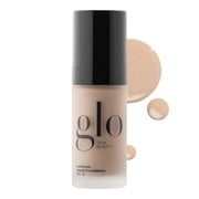 Glo Skin Beauty Luminous Liquid Mineral Foundation Makeup with SPF 18 Naturelle - Improves Uneven Skin Tone, Smooths & Corrects Imperfections, Sheer to Medium Coverage, Dewy Finish