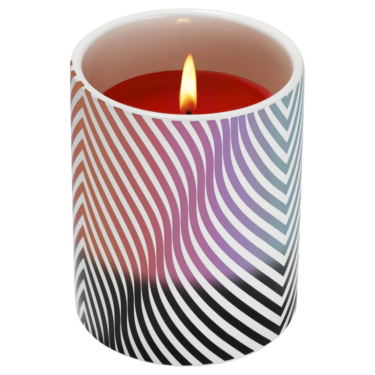 Glo Zone Color-Changing Scented Ceramic Christmas Holiday Candle,  Holographic Cherry, 12 oz