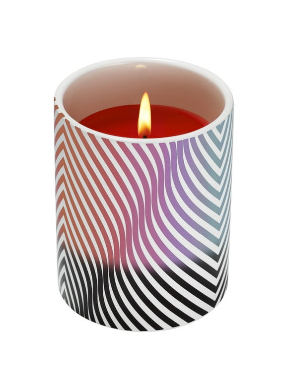Glo Zone Color-Changing Scented Ceramic Christmas Holiday Candle, Holographic Cherry, 12 oz
