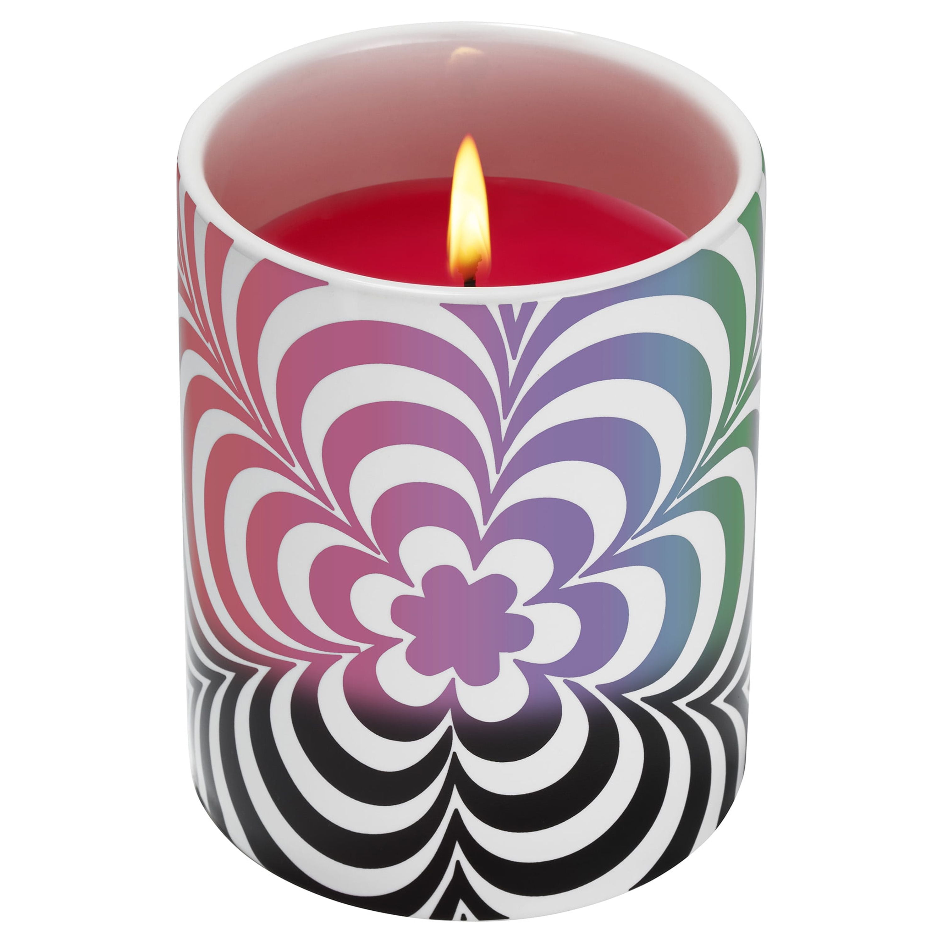 Glo Zone Color-Changing Scented Ceramic Christmas Holiday Candle,  Holographic Cherry, 12 oz