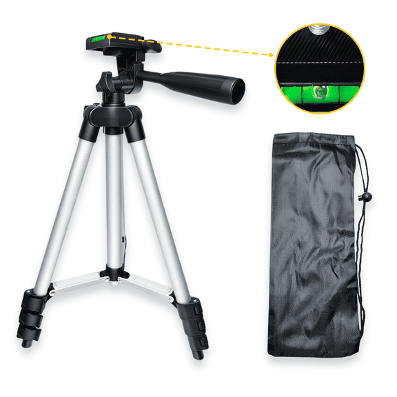 GloBest 43.3" laser level tripod, aluminium alloy, quick release plate with 1/4"-20 thread mount, also for motion, Camera, and Projector