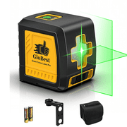 Globest Self-Leveling Laser Level, 100Ft/30M Green Cross Line Laser Level, Lazer Level 2 line laser for Construction and picture hanging, IP54 Waterproof, 360 Magnetic Base and Battery Included