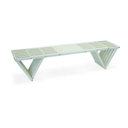 GloDea Backless Wood Outdoor or Indoor Bench 6' Harbor Green