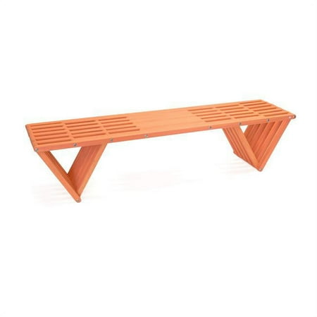 GloDea Backless Wood Outdoor or Indoor Bench 6' Muted Messa