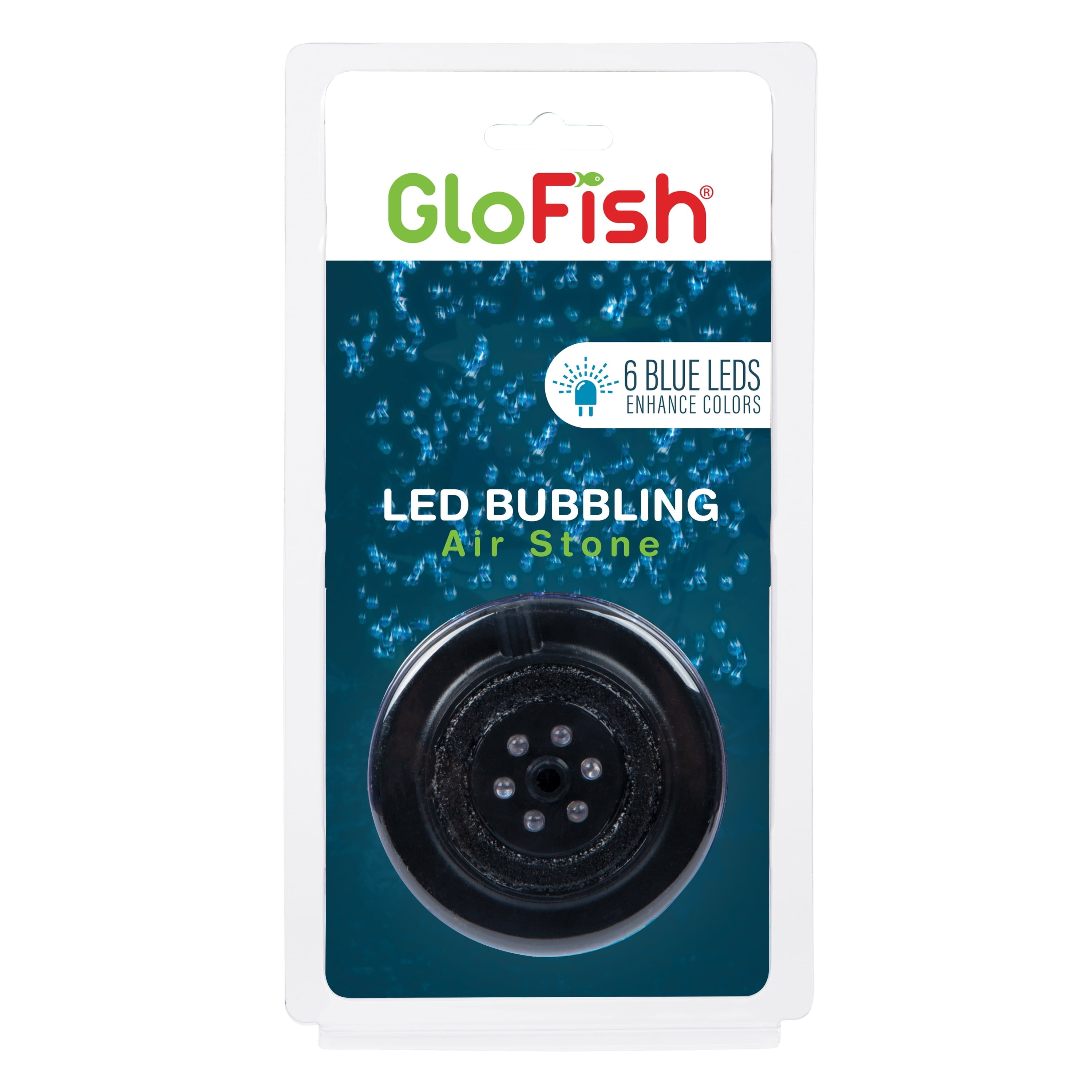 AQ-29048 GloFish Blue LED Bubbler, Aquarium Lights With Air Stone For Fish Tanks